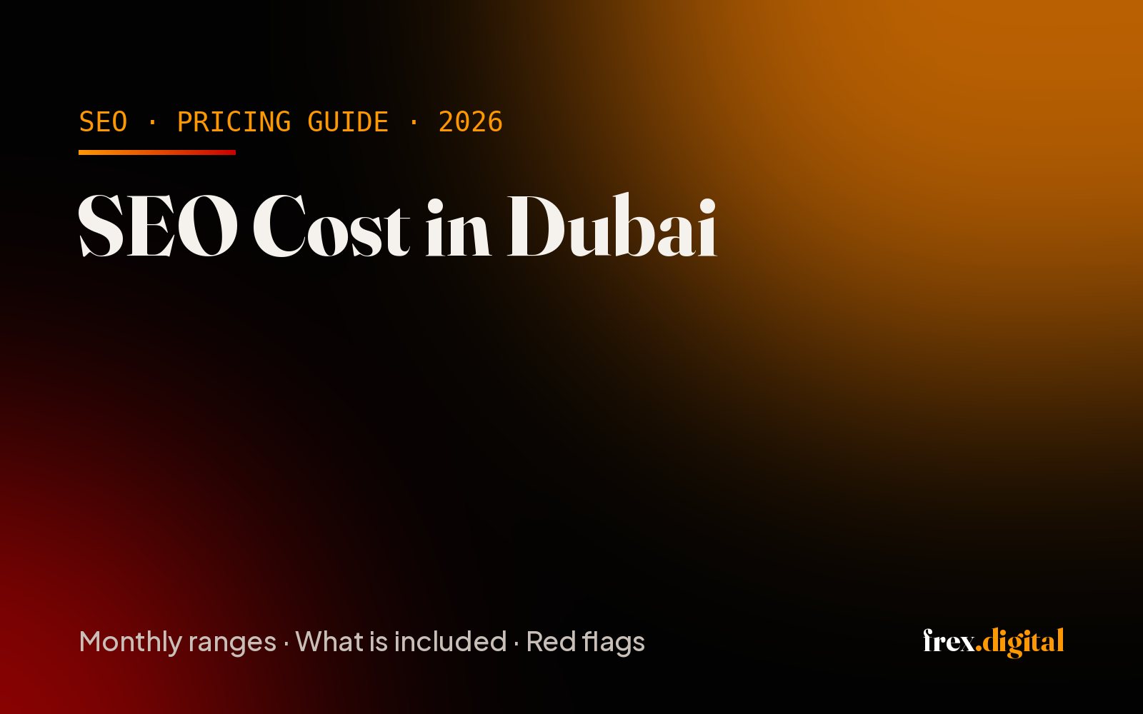 SEO Cost in Dubai (2026): Published Package Prices and What Each Tier Includes